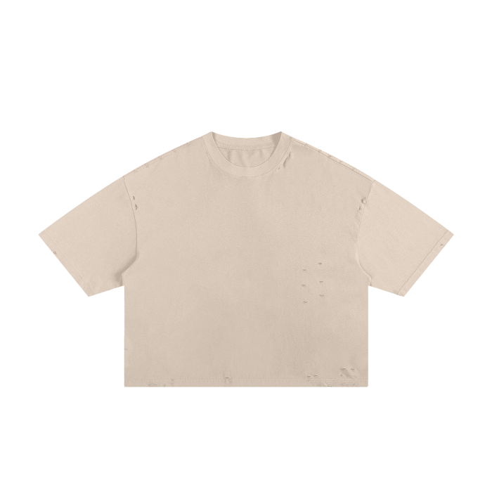 Distressed boxy t-shirt