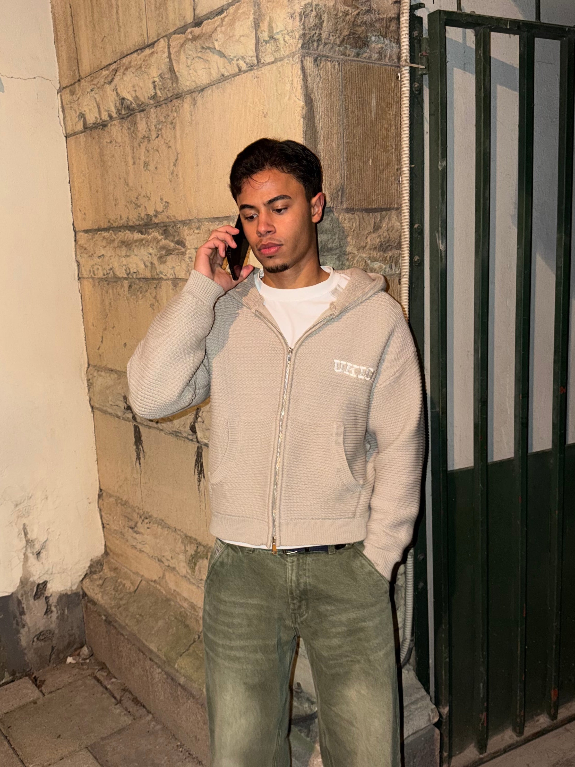 SAND KNIT ZIPUP (size down 1 size for best fit)